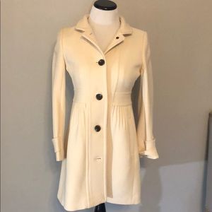J Crew Ivory Peacoat